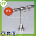 D0024 Wood Grain Rustic Curtain Rods, Aluminum Rod with Round Finials
